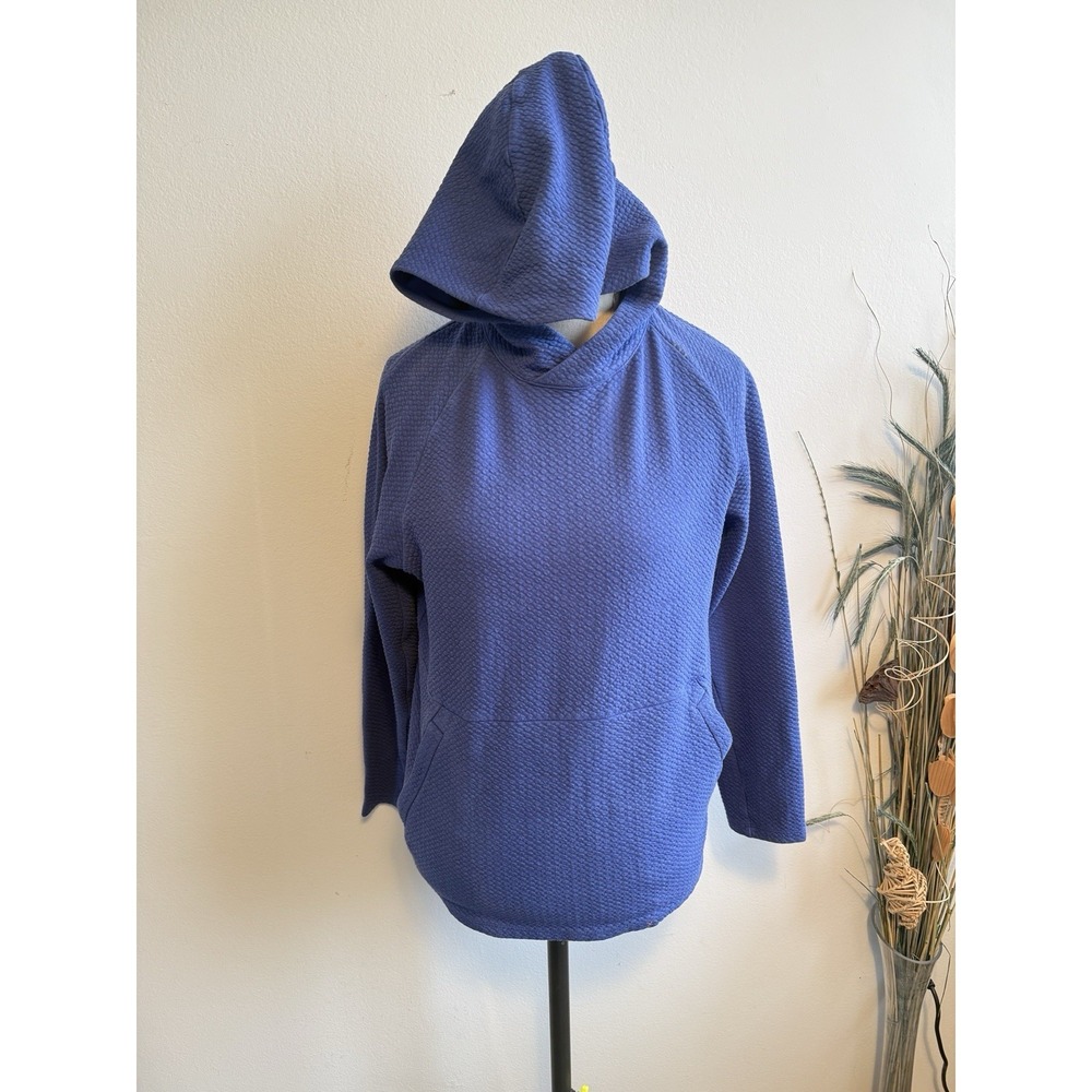 Lululemon Ease The Day Hoodie Sweatshirt Textured Pullover Blue Mens XS